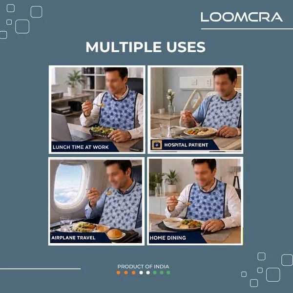 Premium_Waterproof_Adult_Feeding_Bib_Apron_for_Elderly_Men_&_Women_|_Reusable_Dining_Clothing_Protector_|_Lightweight_Rubberized_Mealtime_Apron_|_Spill_&_Stain_Protection_|_gray_flora_pack_of_2