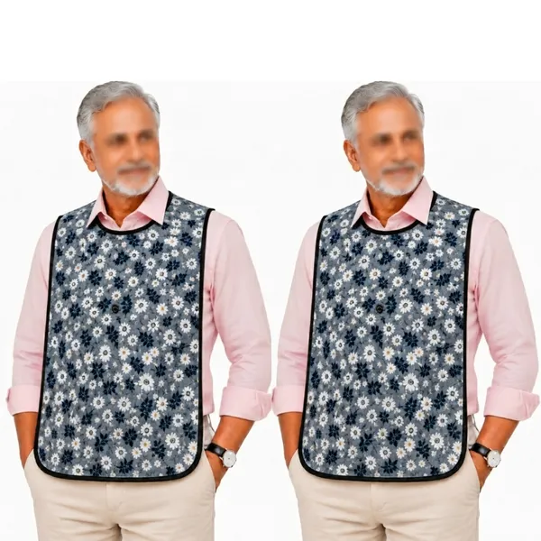 Premium_Waterproof_Adult_Feeding_Bib_Apron_for_Elderly_Men_&_Women_|_Reusable_Dining_Clothing_Protector_|_Lightweight_Rubberized_Mealtime_Apron_|_Spill_&_Stain_Protection_|_gray_flora_pack_of_2