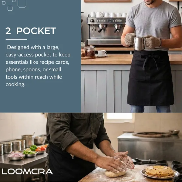 Premium_Waterproof_Unisex_Rubberized_Waist_Apron_with_Front_Pocket_|_Reusable_Half_Apron_for_Restaurant,_Cafe,_Salon,_Kitchen_&_Workshop_|_Black__pack_of_2