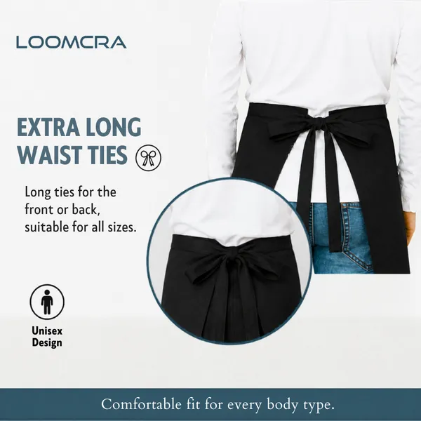 Premium_Waterproof_Unisex_Rubberized_Waist_Apron_with_Front_Pocket_|_Reusable_Half_Apron_for_Restaurant,_Cafe,_Salon,_Kitchen_&_Workshop_|_Black__pack_of_2