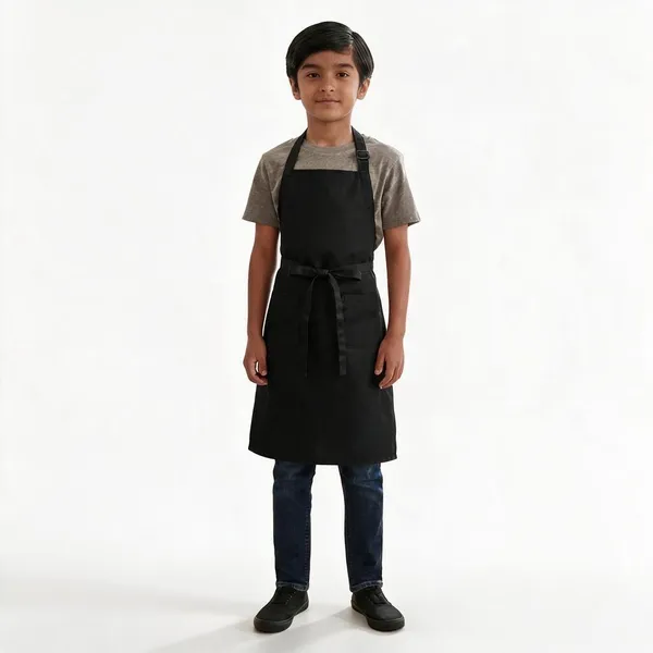 Loomcra_Kids_Black_Apron_For_Boys_&_Girls_Above_10_Years_|_Adjustable_Neck_Cooking_&_Craft_Apron_With_Waist_Tie_|_Full_Coverage_Apron_For_School,_Baking,_Art_&_Gardening