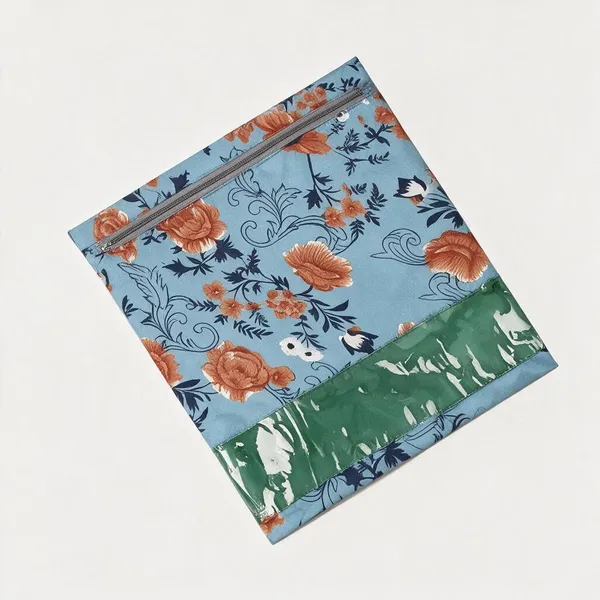 Loomcra_Flower_Saree_Cover_16_X_14_Inch_|_Zippered_Saree_Storage_Bag_With_Transparent_Window_|_Printed_Wardrobe_Organizer_For_Sarees,_Suits_&_Clothes_|_Reusable_Garment_Storage_Cover