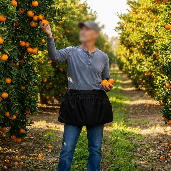 Loomcra_Garden_Harvest_Apron_For_Men_&_Women_|_Large_Fruit_&_Vegetable_Collection_Pouch_With_Side_Pockets_|_Hands_Free_Gardening_&_Harvesting_Bag_|_Reusable_Garden_Work_Apron_For_Fruits,_Vegetables