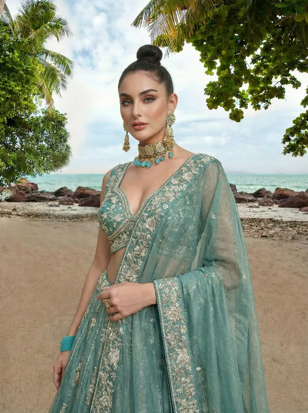 Sea_Green_Embroidered_Lehenga_Choli_Set_for_Women
