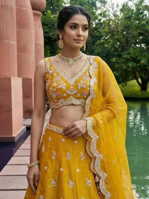 Yellow_Embroidered_Lehenga_Choli_Set_for_Women