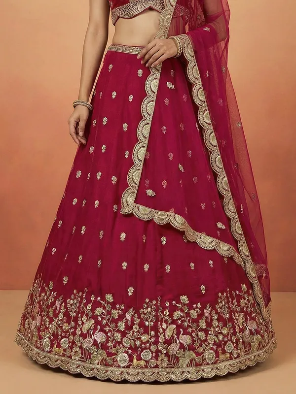 Maroon_Embroidered_Lehenga_Choli_for_Women
