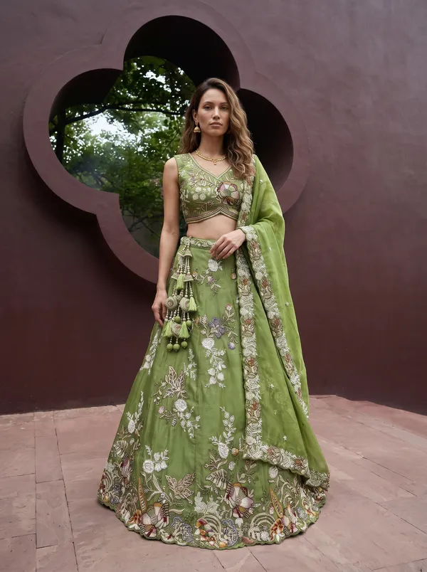 Green_Embroidered_Lehenga_Choli_for_Women