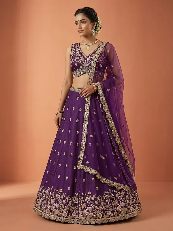 Purple_Embroidered_Lehenga_Choli_Set_for_Women