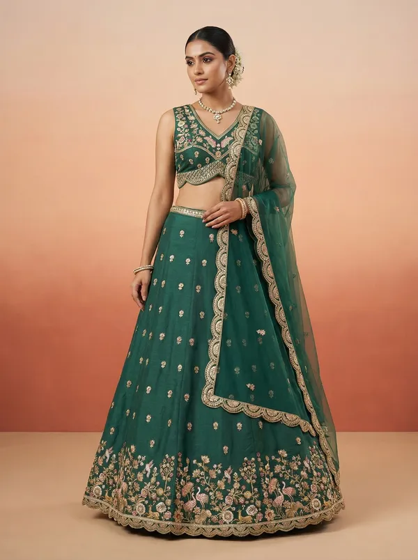 Green_Embroidered_Lehenga_Choli_Set_for_Women