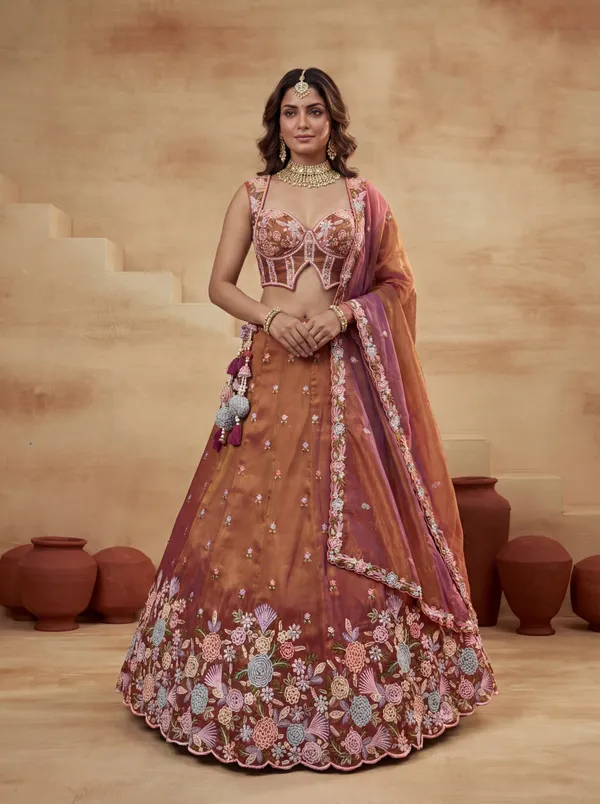 Brown_Embroidered_Flared_Lehenga_Set_for_Women