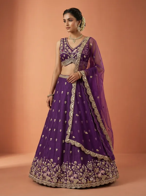 Purple_Embroidered_Lehenga_Choli_for_Women