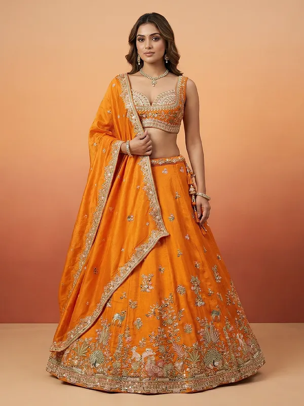 Orange_Embroidered_Lehenga_Choli_for_Women