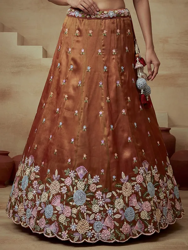 Brown_Floral_Embroidered_Lehenga_Choli_for_Women