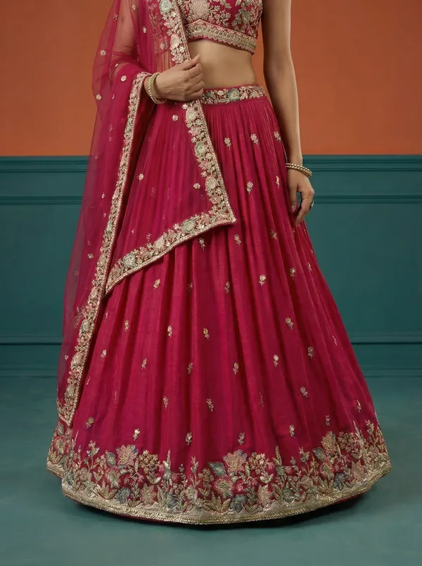 Pink_Embroidered_Lehenga_Choli_Set_for_Women