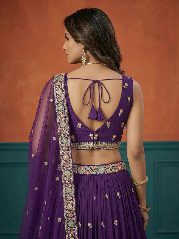Purple_Embroidered_Lehenga_Choli_Set_for_Women