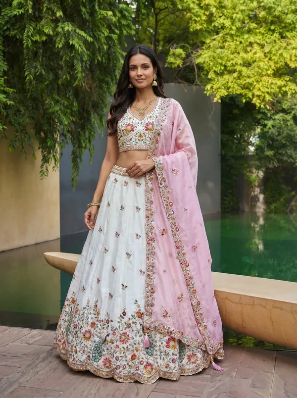 White_And_Pink_Floral_Lehenga_Choli_Set_for_Women