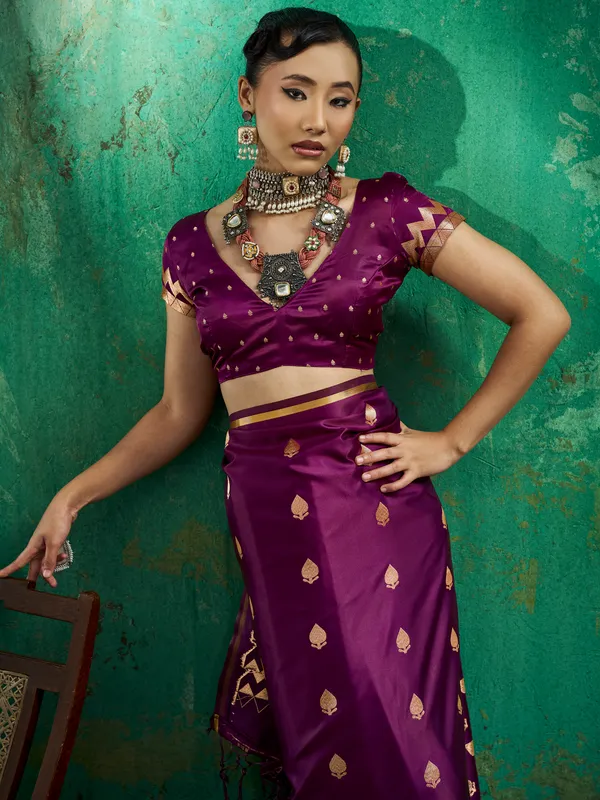 Purple_Traditional_Saree_For_Women