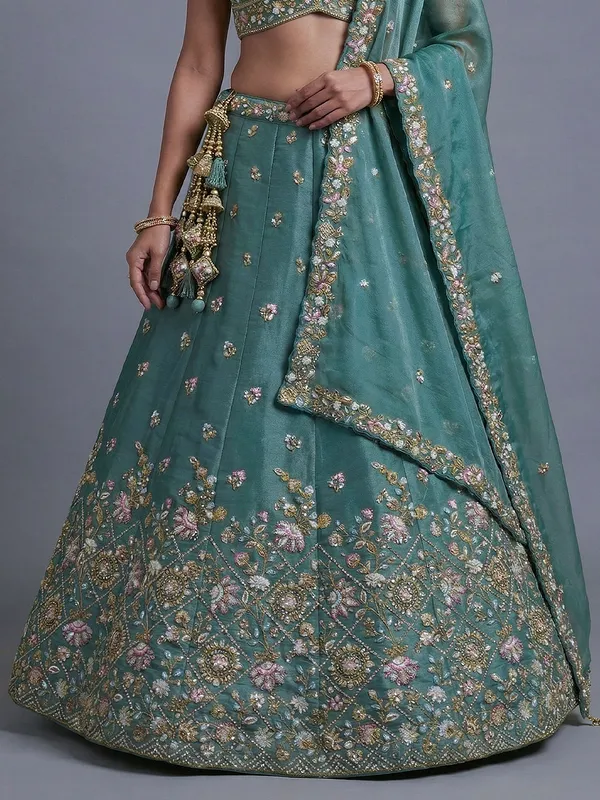 Teal_Embroidered_Lehenga_Choli_for_Women