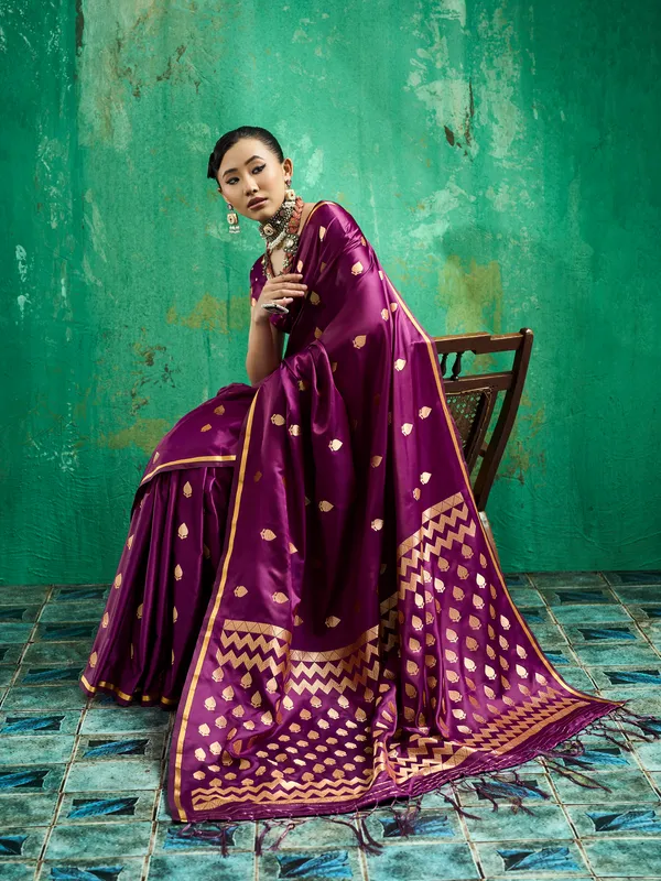 Purple_Traditional_Saree_For_Women