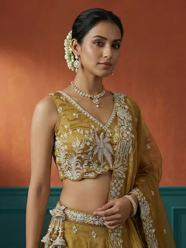 Mustard_Embroidered_Lehenga_Choli_Set_for_Women