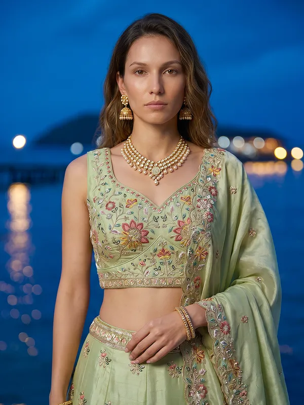 Green_Embroidered_Flared_Lehenga_Choli_Set_for_Women