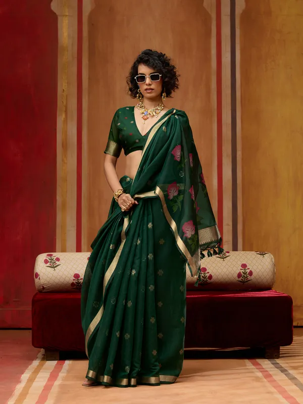 Green_Floral_Print_Saree_for_Women