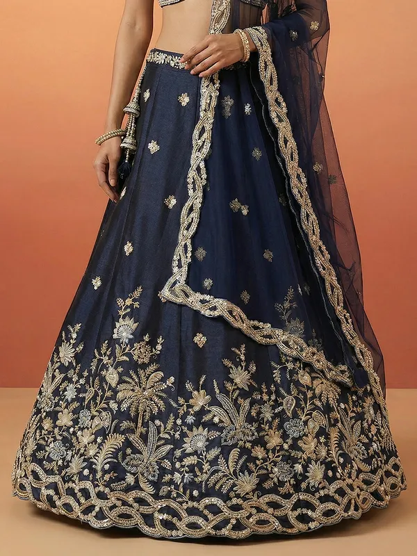 Navy_Blue_Embroidered_Lehenga_Choli_Set_for_Women