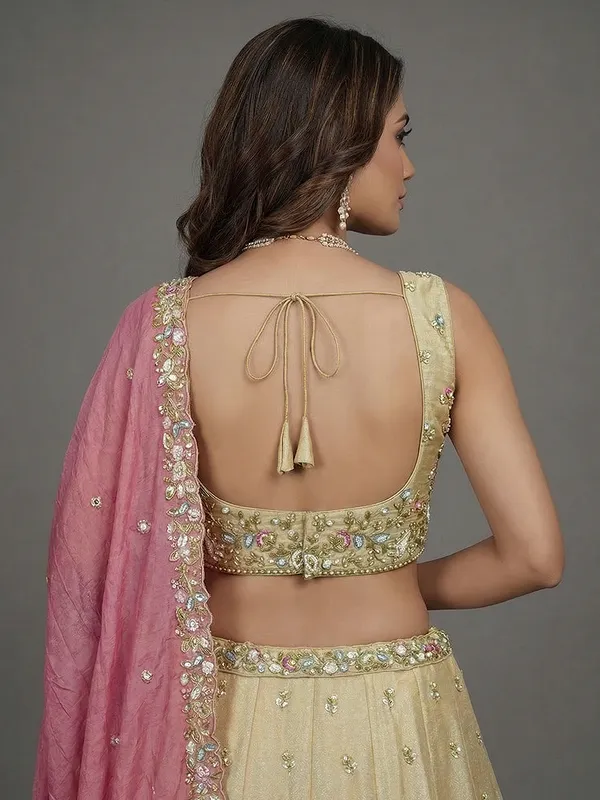 Beige_Embellished_Lehenga_Choli_Set_for_Women