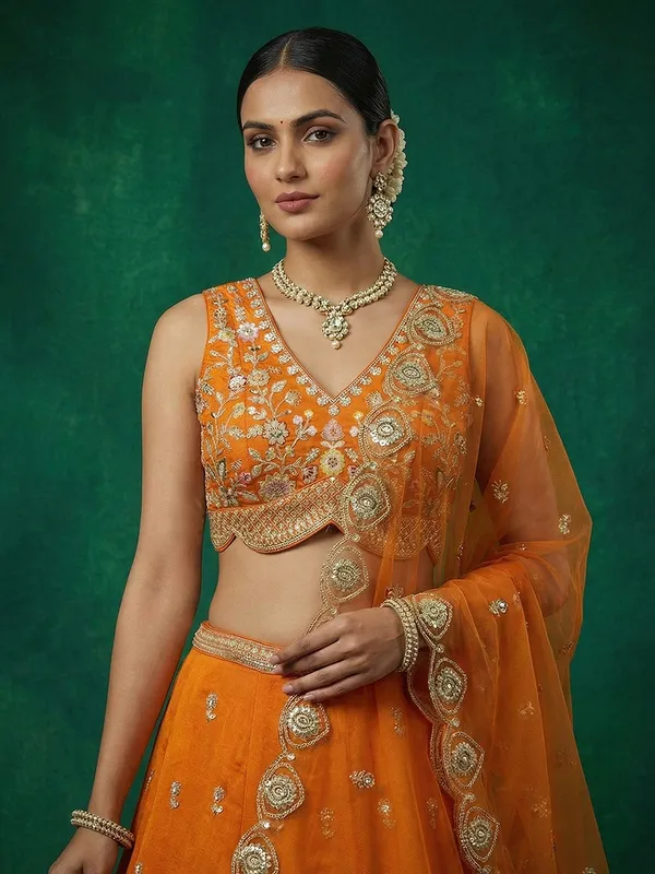 Orange_Embroidered_Lehenga_Choli_Set_for_Women