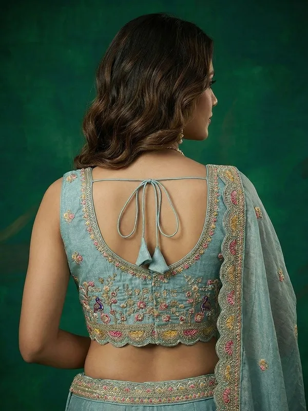 Sea_Green_Embroidered_Lehenga_Choli_Set_for_Women