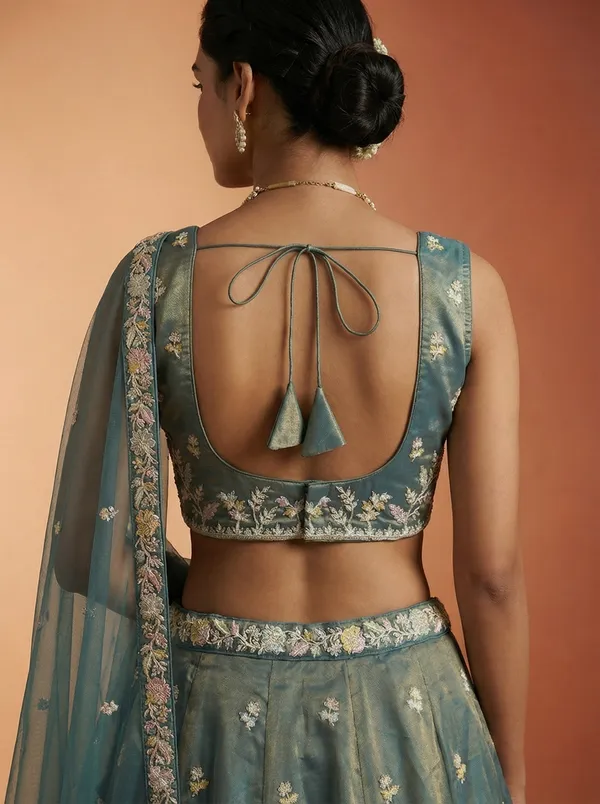 Blue_Embroidered_Lehenga_Set_for_Women