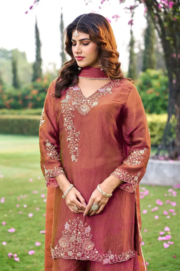 Rust_Embroidered_Straight_Kurta_Set_for_Women