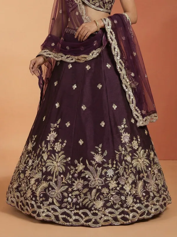 Purple_Embroidered_Lehenga_Choli_Set_for_Women