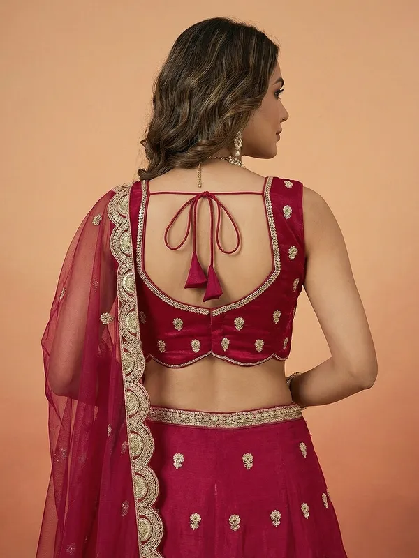 Maroon_Embroidered_Lehenga_Choli_for_Women