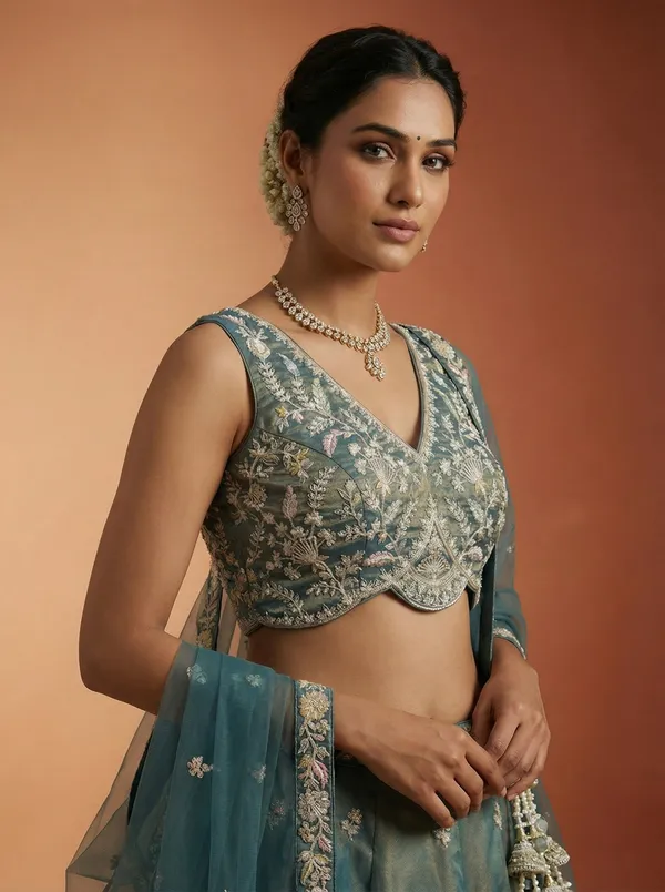 Blue_Embroidered_Lehenga_Set_for_Women