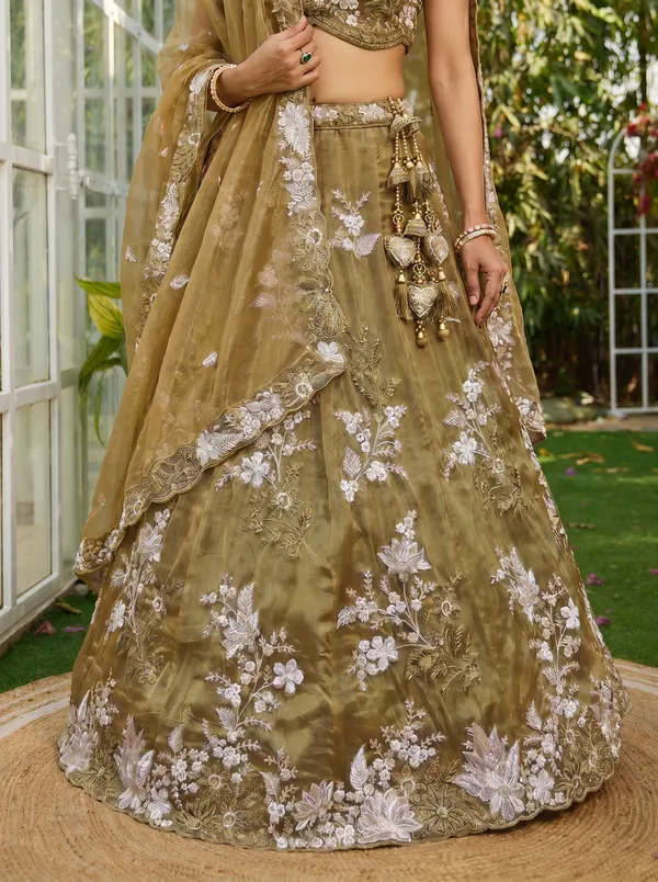 Olive_Embroidered_Flared_Lehenga_Set_for_Women