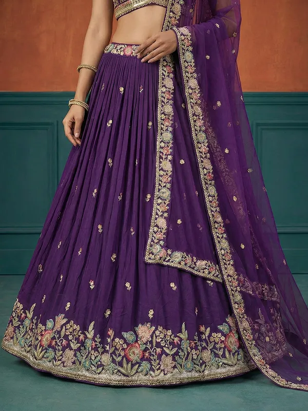 Purple_Embroidered_Lehenga_Choli_Set_for_Women