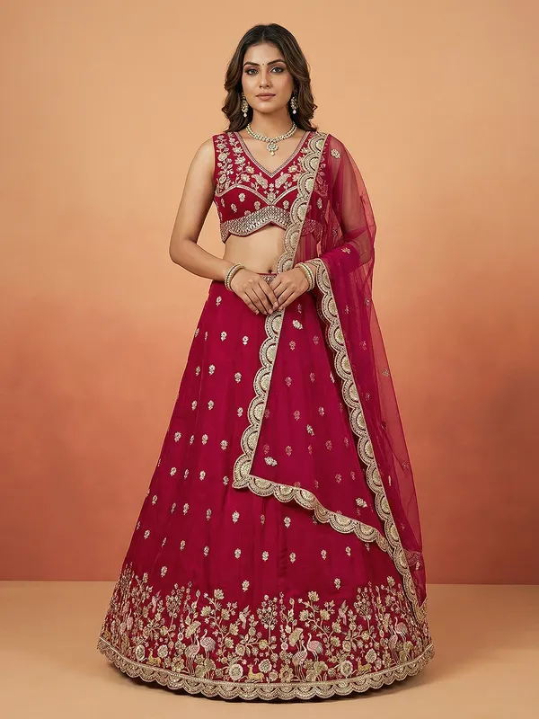 Maroon_Embroidered_Lehenga_Choli_for_Women