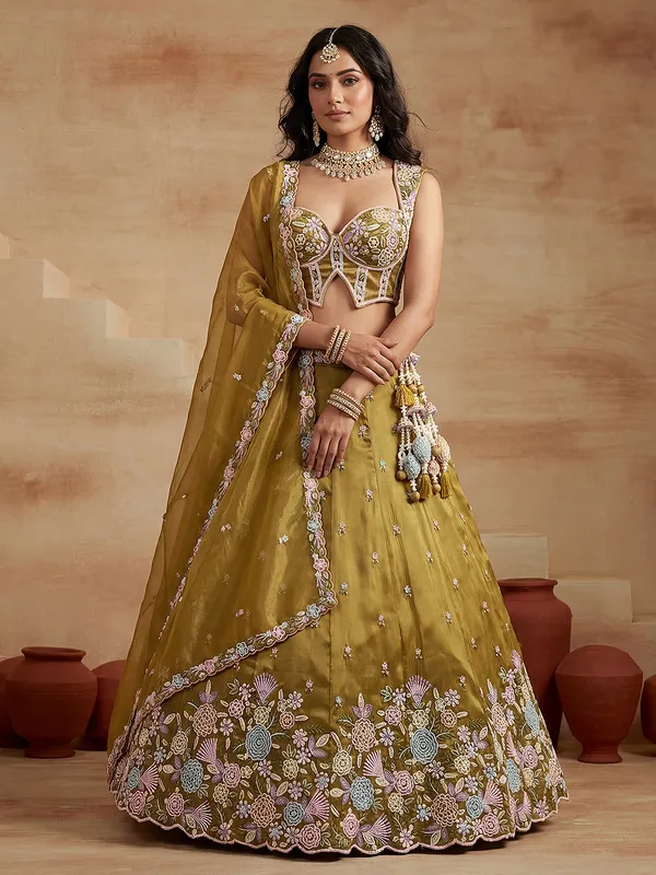 Olive_Embroidered_Flared_Lehenga_Choli_for_Women