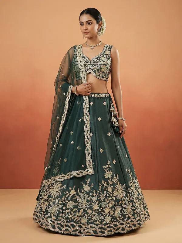 Green_Embroidered_Lehenga_Choli_for_Women