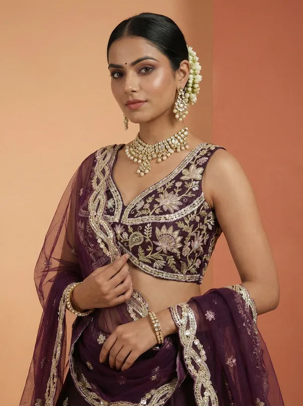 Purple_Embroidered_Lehenga_Choli_Set_for_Women