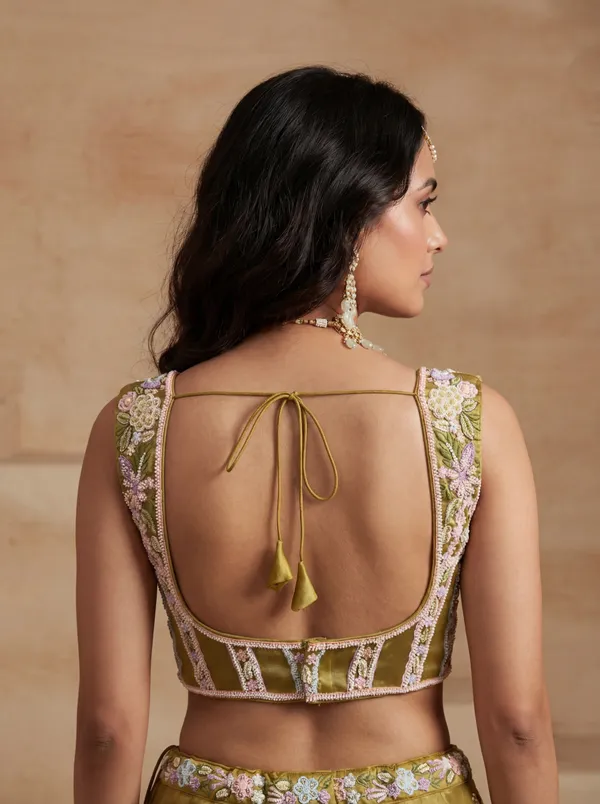 Olive_Embroidered_Lehenga_Choli_Set_for_Women
