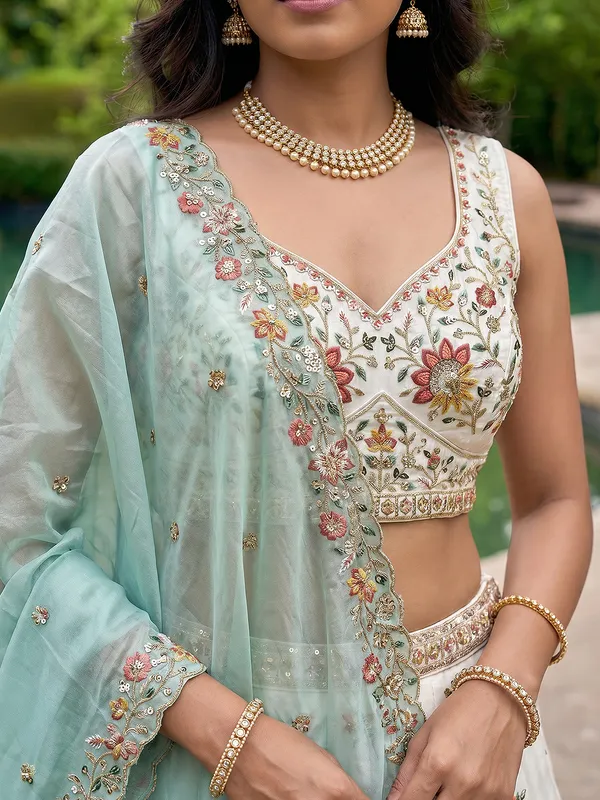 Mint_White_Embroidered_Lehenga_Choli_for_Women