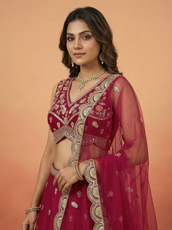 Maroon_Embroidered_Lehenga_Choli_for_Women