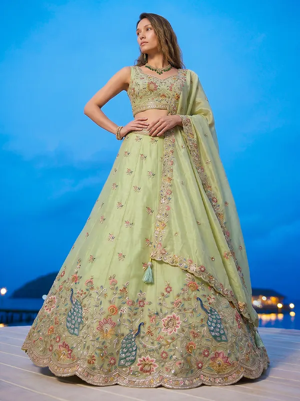 Green_Embroidered_Flared_Lehenga_Choli_Set_for_Women