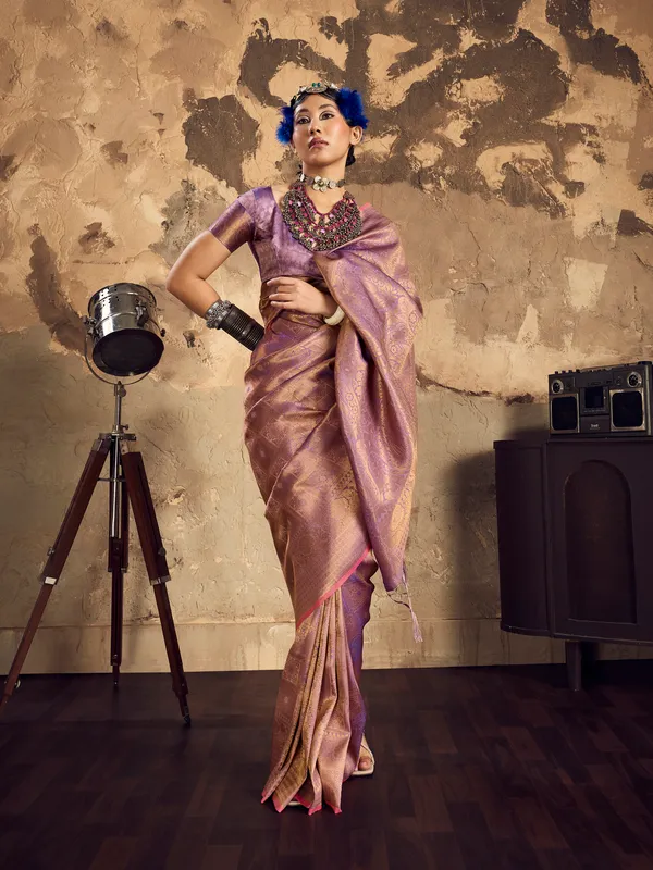Purple_Jacquard_Saree_for_Women