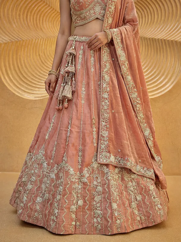 Peach_Embroidered_Lehenga_Choli_for_Women