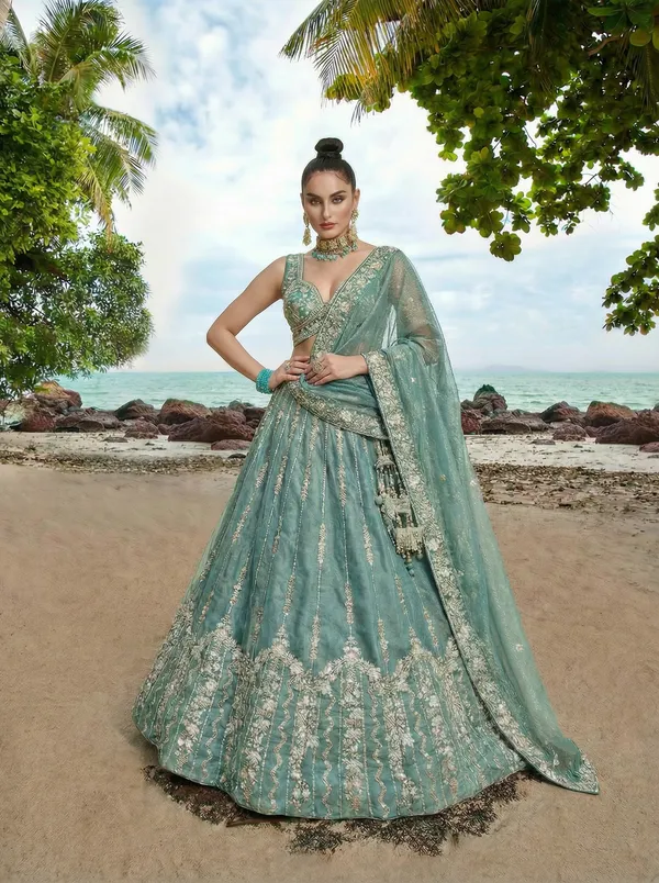 Sea_Green_Embroidered_Lehenga_Choli_Set_for_Women