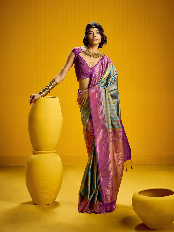Purple_Woven_Saree_For_Women