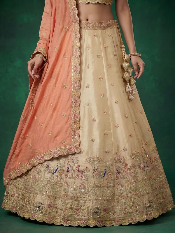 Peach_Embroidered_Lehenga_Choli_for_Women